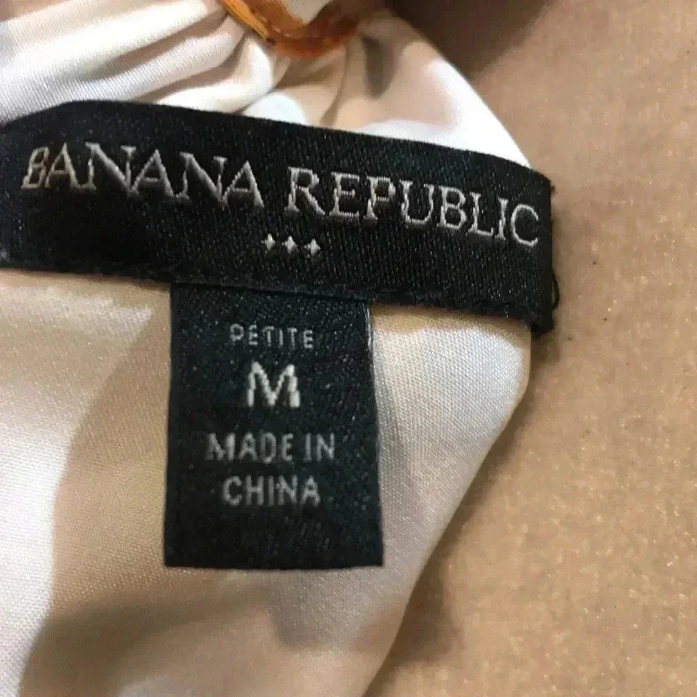 Banana Republic Twist Neck Halter Styling Midi Silk Look Fit and Flare Dress-MP